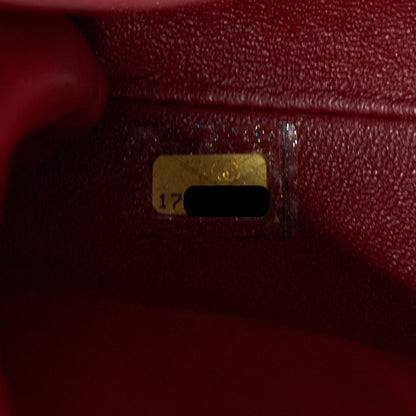 Chanel Classic Timeless Flap Clutch with Chain Caviar Red