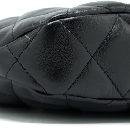 Chanel 22K Hobo Shoulder Bag Lambskin Black  (Microchip)