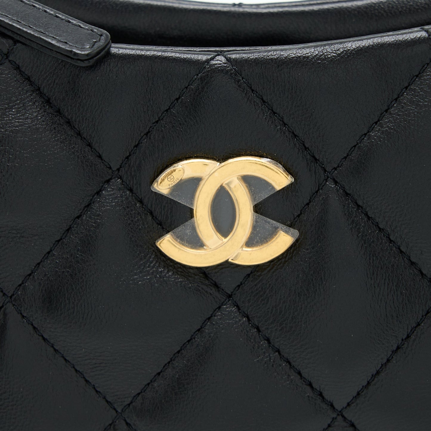 Chanel 22K Hobo Shoulder Bag Lambskin Black  (Microchip)