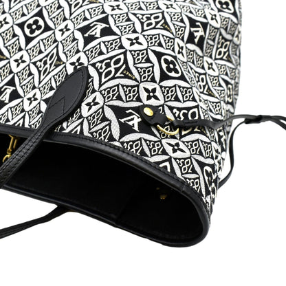 LOUIS VUITTON Since 1854 Neverfull MM Jacquard Shoulder Bag Grey