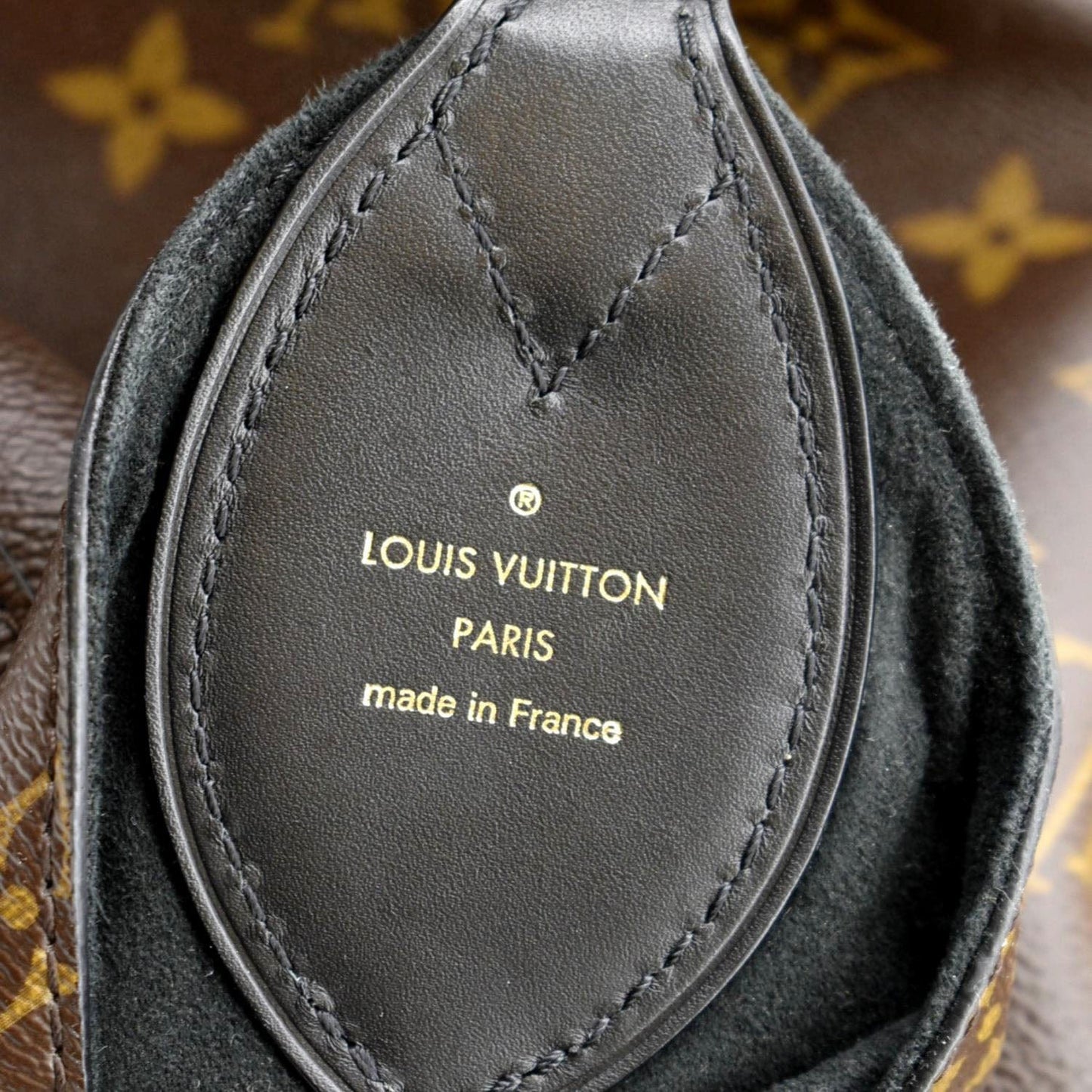 LOUIS VUITTON Flower Hobo Monogram Canvas Shoulder Hobo Bag Brown