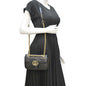 GUCCI GG Marmont Mini Leather Shoulder Bag Black 446744