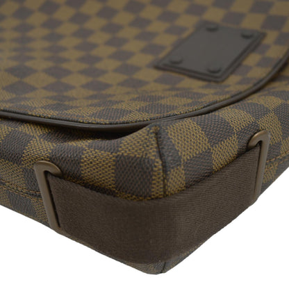 LOUIS VUITTON Brooklyn MM Damier Ebene Shoulder Bag Brown