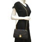 LOUIS VUITTON Saint Germain MM Monogram Empreinte Leather Shoulder Bag Black