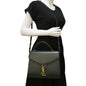YVES SAINT LAURENT Cassandra Top Handle Leather Shoulder Bag Green