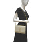 YVES SAINT LAURENT Kate Grain De Poudre Leather Shoulder Bag Ivory
