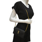YVES SAINT LAURENT Wallet on Chain Leather Shoulder Bag Black