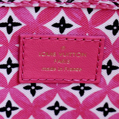 LOUIS VUITTON Giant Rose Neverfull MM Monogram Canvas Shoulder Bag White