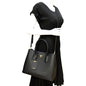 PRADA Double-Zip Saffiano Leather Shoulder Tote Bag Black
