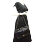 CHANEL Through Flap Quilted Patent Leather Shoulder Bag Black