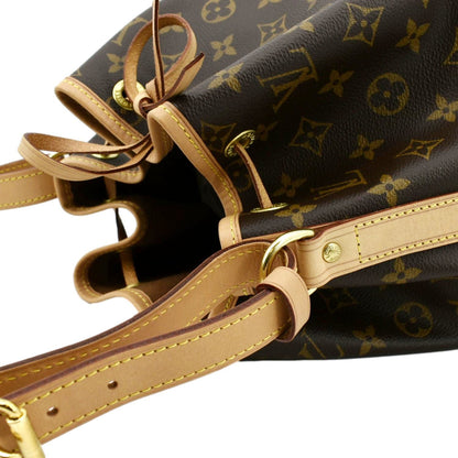LOUIS VUITTON Petit Noe NM Monogram Canvas Shoulder Bag Brown