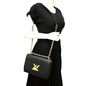 LOUIS VUITTON LV Twist MM Epi Leather Shoulder Bag Black