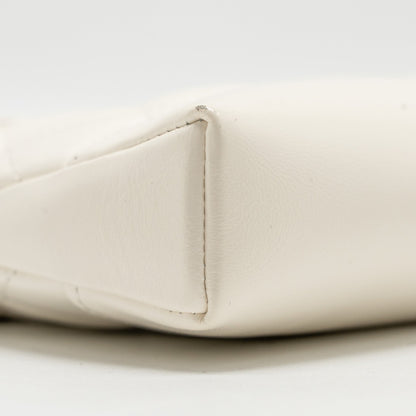 Chanel Mini 31 Clutch With Chain Shiny Lambskin White L (microchip)