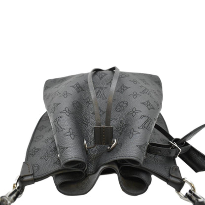 LOUIS VUITTON Muria Mahina Perforated Leather Shoulder Bag Black