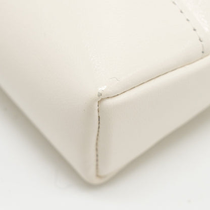 Chanel Mini 31 Clutch With Chain Shiny Lambskin White L (microchip)