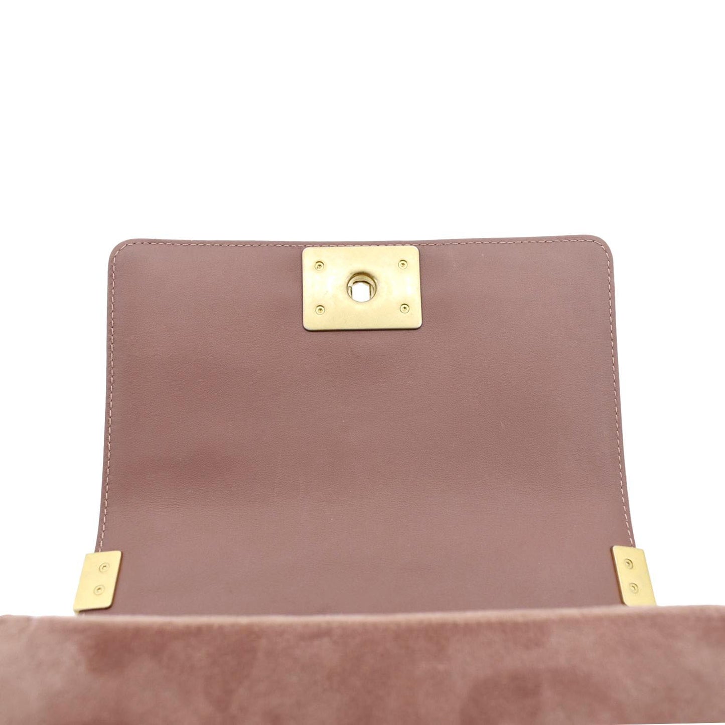 CHANEL Small Boy CC Chain Velvet Shoulder Bag Pink