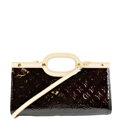 LOUIS VUITTON Roxbury Drive Vernis Leather Shoulder Bag Burgundy