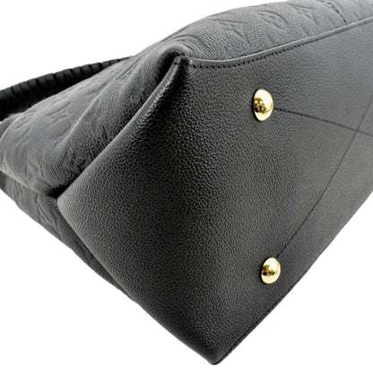 LOUIS VUITTON Maida Monogram Empreinte Leather Hobo Shoulder Bag Black