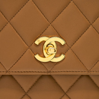Chanel Vintage Kelly Shoulder Bag Dark Beige
