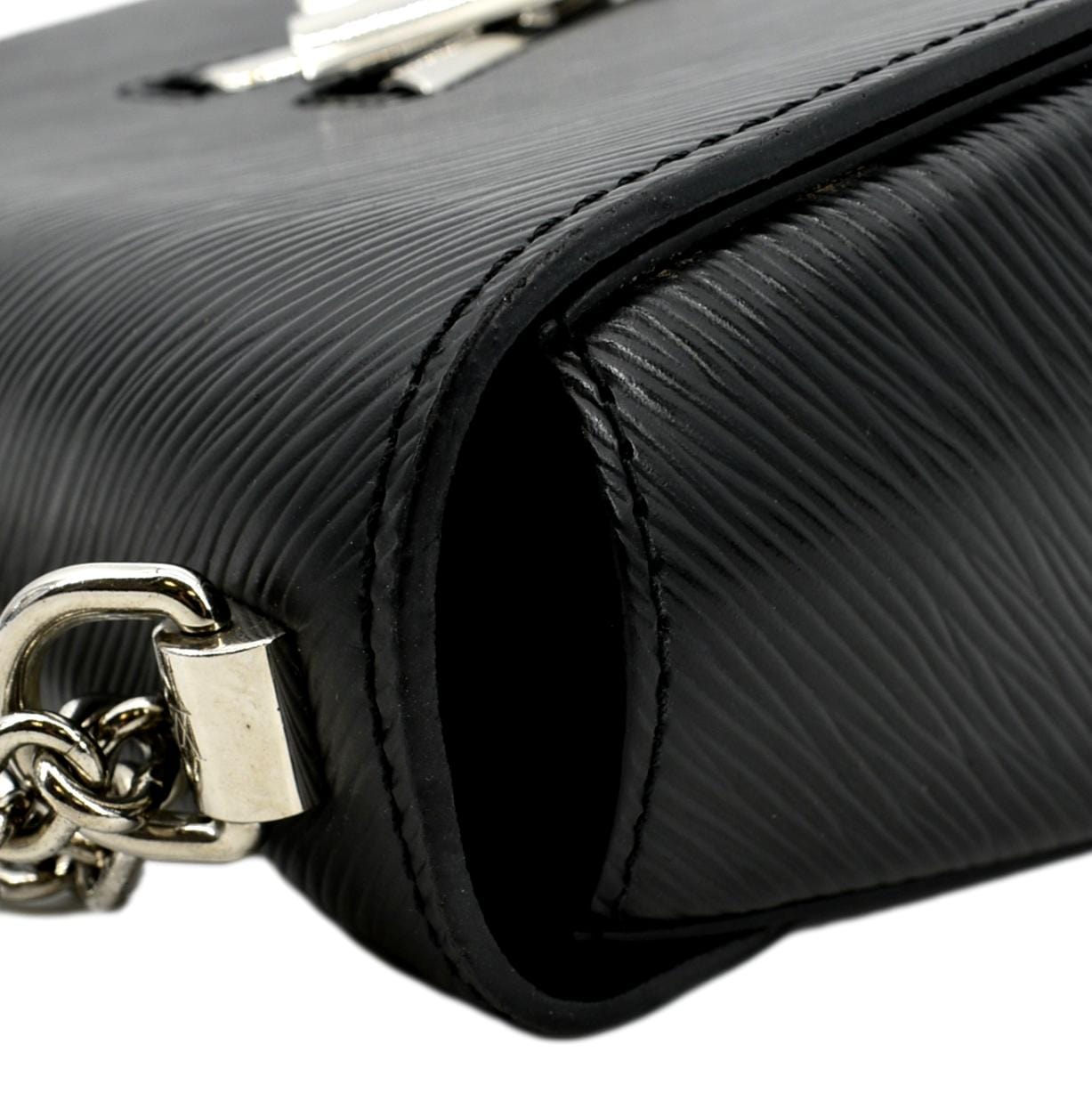 LOUIS VUITTON LV Twist MM Epi Leather Shoulder Bag Black