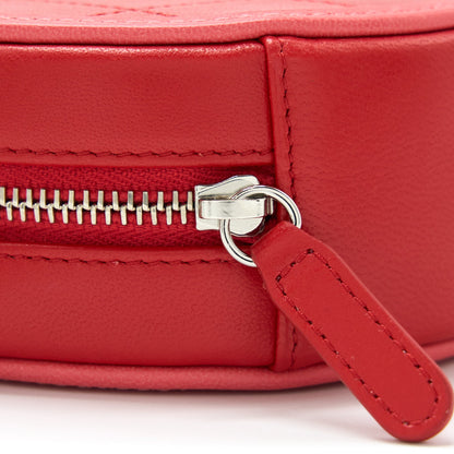 Chanel Round Crossbody Clutch Lambskin Red/Pink