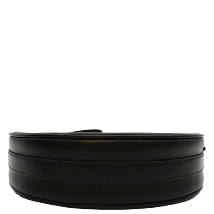 PRADA Arque Leather Shoulder Bag Black