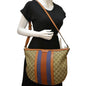 GUCCI Half Moon Vintage Web GG Canvas Shoulder Bag Beige 257082