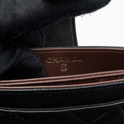 Chanel Clutch Wallet Caviar Black L
