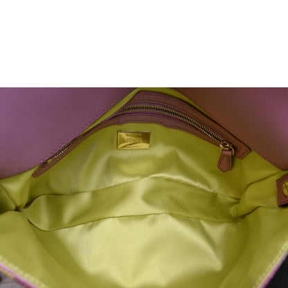 FENDI Baguette 1997 Satin Leather Shoulder Satchel Bag Multicolor