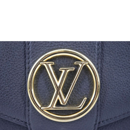 LOUIS VUITTON LV Pont 9 Soft MM Calfskin Leather Shoulder Bag Noir