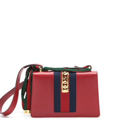Gucci Small Sylvie Shoulder Bag Red