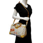 LOUIS VUITTON Summer Trunks Speedy Damier Azur Satchel Shoulder Bag White