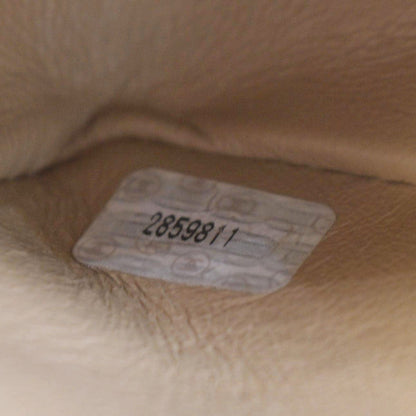 CHANEL Classic Double Flap Leather Shoulder Bag Beige