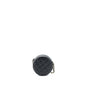 Chanel Crystal CC Logo Round Clutch with Chain Caviar Black L