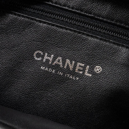 Chanel timeless kiss lock clutch evening bag lambskin Black