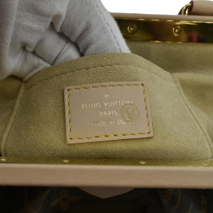LOUIS VUITTON Monogram Canvas Clutch Shoulder Bag Brown