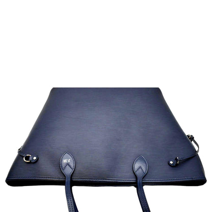 LOUIS VUITTON Neverfull MM Epi Leather Tote Shoulder Bag Blue