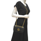 GUCCI GG Marmont Mini Leather Shoulder Bag Black 446744