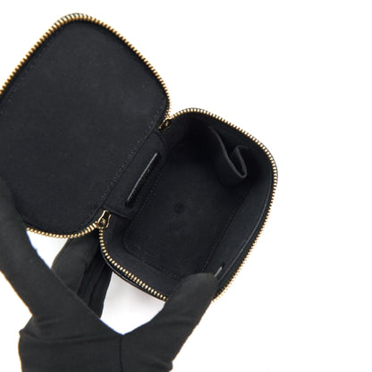Chanel small Vanity Clutch with Chain with CC Pearl Caviar Black L