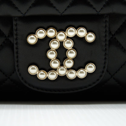 Chanel Westminster Shoulder Bag Lambskin Black L