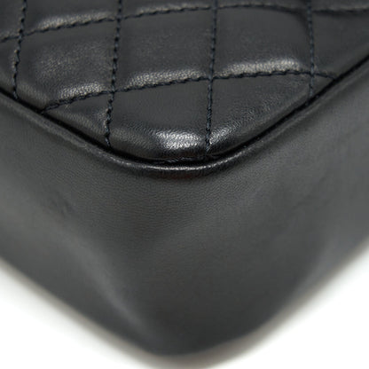 Chanel Westminster Shoulder Bag Lambskin Black L
