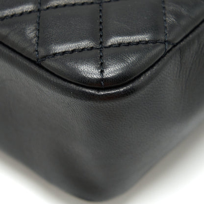 Chanel Westminster Shoulder Bag Lambskin Black L