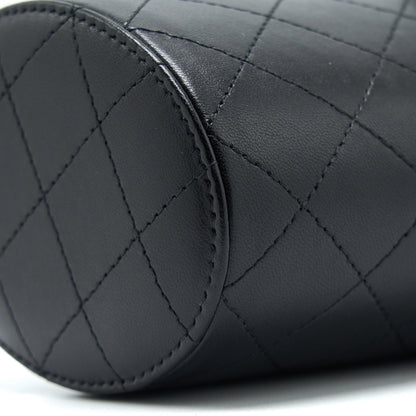 Chanel Vertical Clutch with Chain Lambskin Black L