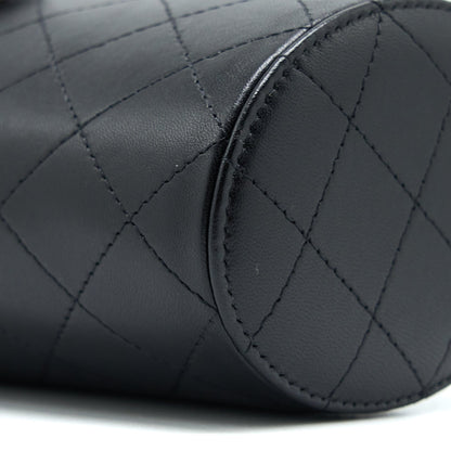Chanel Vertical Clutch with Chain Lambskin Black L