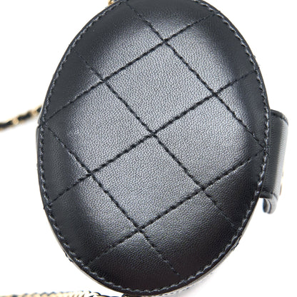 Chanel Vertical Clutch with Chain Lambskin Black L