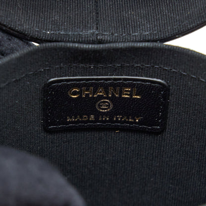 Chanel Vertical Clutch with Chain Lambskin Black L