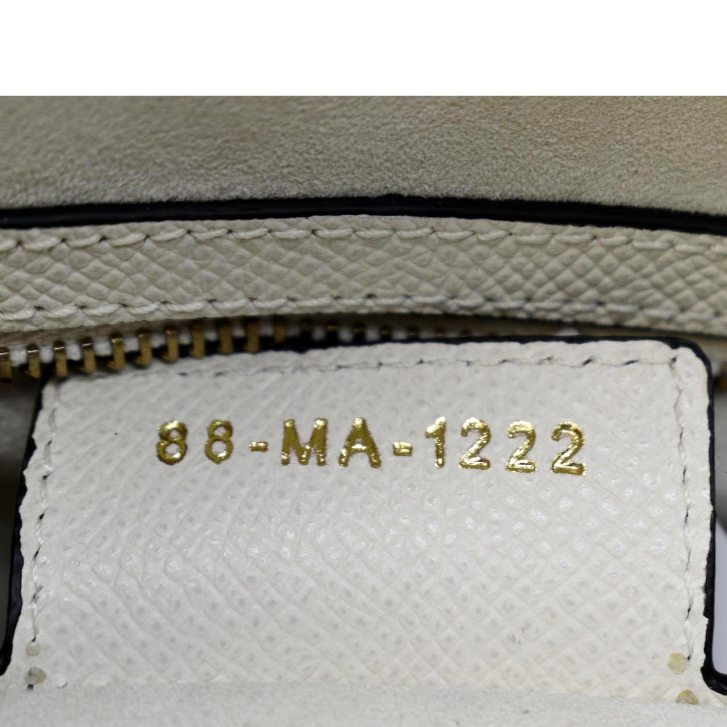 CHRISTIAN DIOR Saddle Grained Calfskin Leather Shoulder Bag Ivory