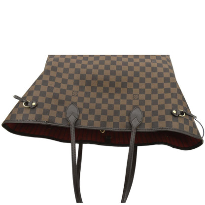 LOUIS VUITTON Neverfull GM Damier Ebene Tote Shoulder Bag Brown