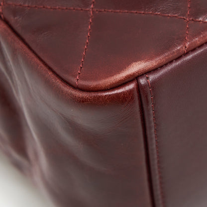 Chanel Quilted Shoulder Flap Bag Lambskin Red