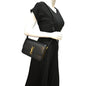YVES SAINT LAURENT Solferino Medium Leather Shoulder Bag Black